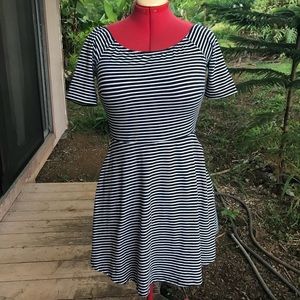 Adorable black and white stripe dress